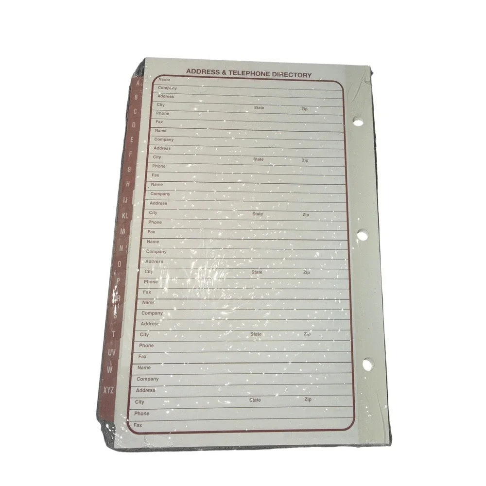 Vtg Address Telephone Directory Refill A-Z Tabbed 3-Hole B07 7510-01-280-2518